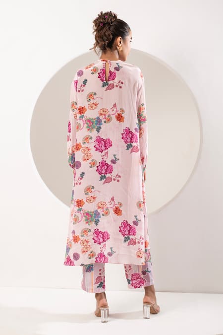 Ekavira Gulabo Botanic Print Kurta With Pant 
