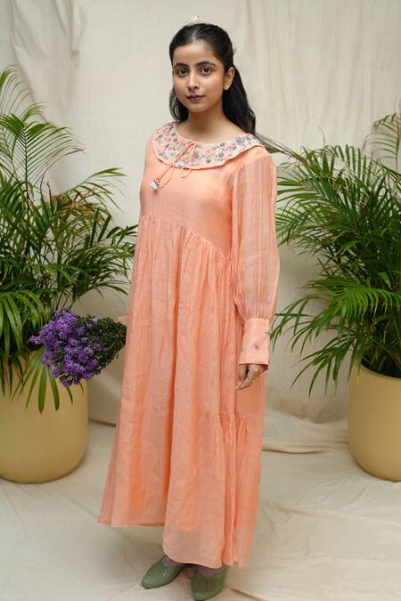 KKANYAAH Meadow Muse Embroidered Dress 