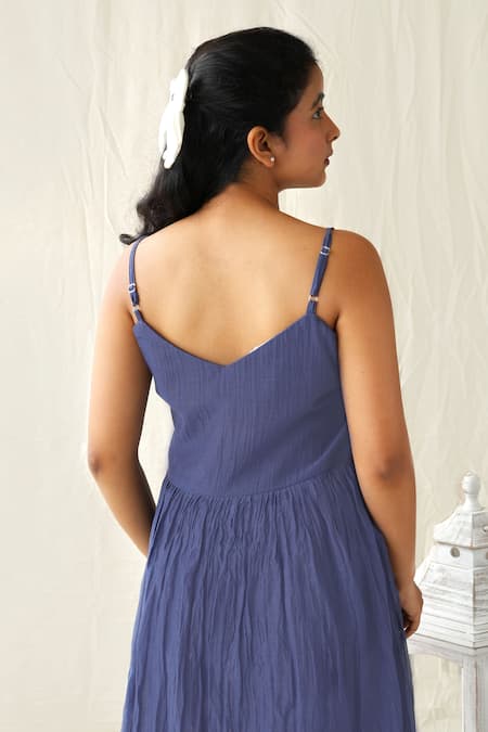KKANYAAH Retro Royal Slip Dress 