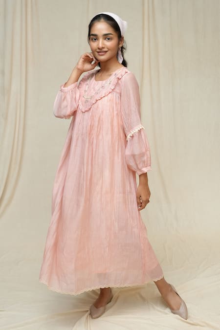 KKANYAAH Hand Embroidered Rosymary Dress 