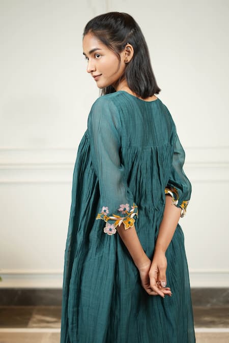 KKANYAAH Hand Embroidered Winged Beauty Dress 