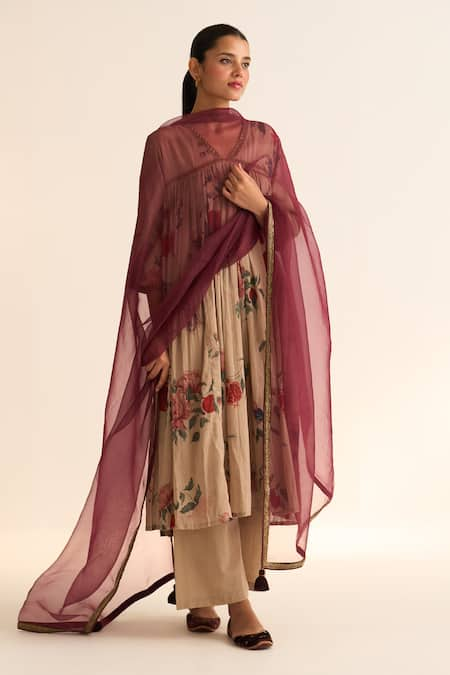 Dot Eliza Nakshi Embroidered Dupatta 