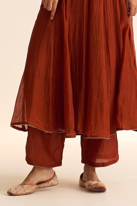 Buy Dot Orange Chanderi , Organza, Cotton Satin, Cotton, Vara Anarkali Set Online at Aza Fashions Buy_Dot_Orange Chanderi , Organza, Cotton Satin, Cotton, Vara Anarkali Set _Online_at_Aza_Fashions