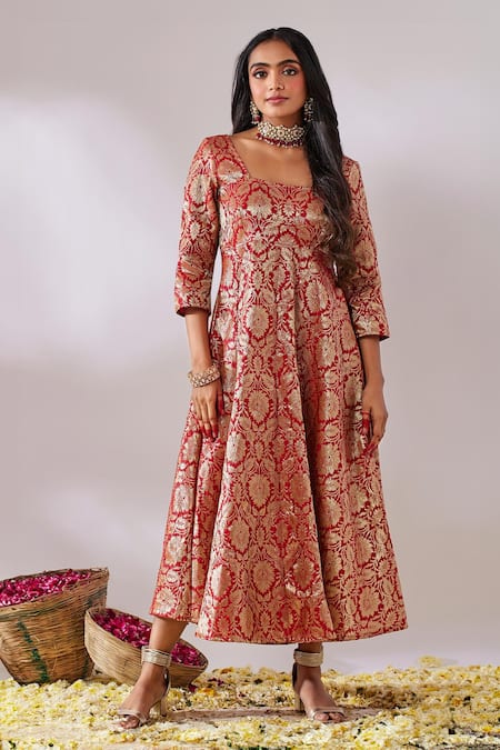 Gulaal Banarasi Brocade Woven Anarkali 