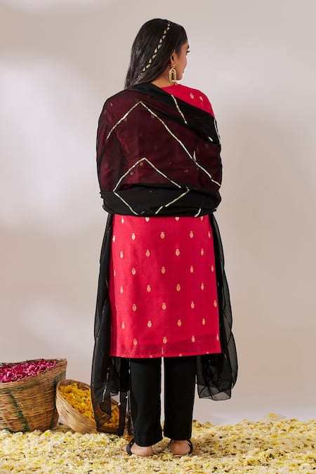 Gulaal Cotton Brocade Woven Kurta Pant Set 