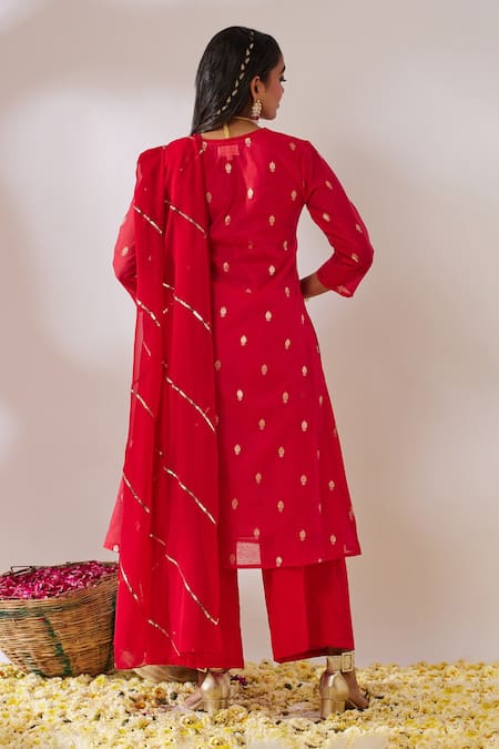 Gulaal Banarasi Brocade A-Line Kurta Palazzo Set 