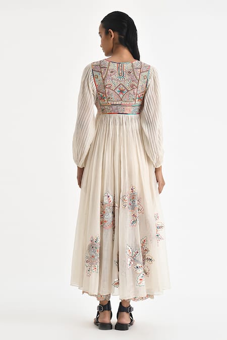 Shop Payal Pratap Off White Malkha Cotton Embroidery Blossom Evroc Pant at Aza Fashions Shop_Payal Pratap_Off White Malkha Cotton Embroidery Blossom Evroc Pant _at_Aza_Fashions