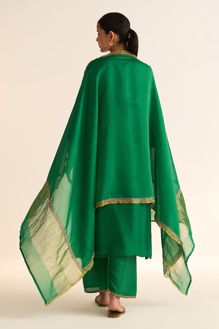 Dot Mridini Chanderi Dabka Embroidered Dupatta 