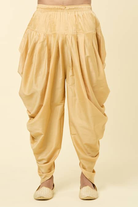 Buy Arihant Rai Sinha Cream Cotton, Silk Plain Kurta And Dhoti Pant Set Buy_Arihant Rai Sinha_Cream Cotton, Silk Plain Kurta And Dhoti Pant Set