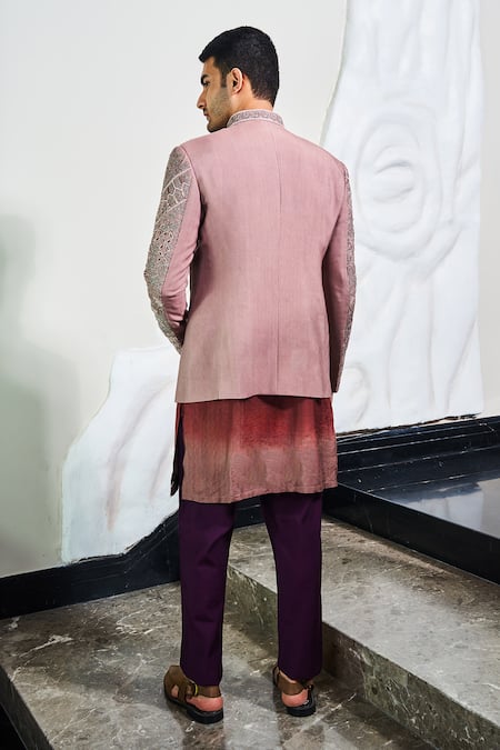 Soniya G Embroidered Bandhgala & Ombre Kurta Set 