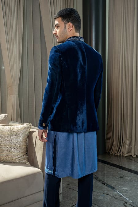 Soniya G Floral Embroidered Jodhpuri Jacket Set 