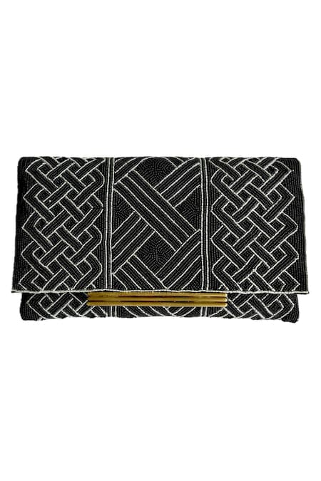 Kokommo Chiara Celtic Bead Embroidered Clutch 