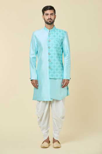 Buy Arihant Rai Sinha Blue Silk, Pashmina Sequins, Embroidery Kurta And Peshawari Pant Set Online at Aza Fashions Buy_Arihant Rai Sinha_Blue Silk, Pashmina Sequins, Embroidery Kurta And Peshawari Pant Set _Online_at_Aza_Fashions