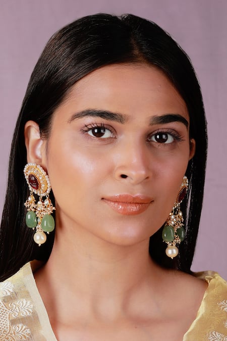 Riana Jewellery Bead & Stone Embellished Earrings 