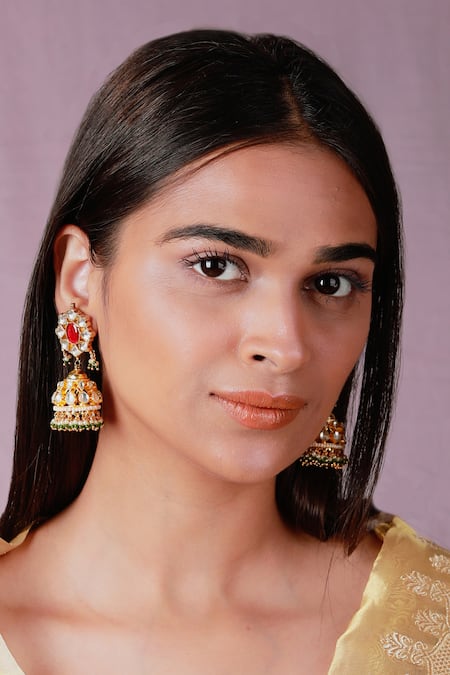Riana Jewellery Stone & Pearl Embellished Earrings 
