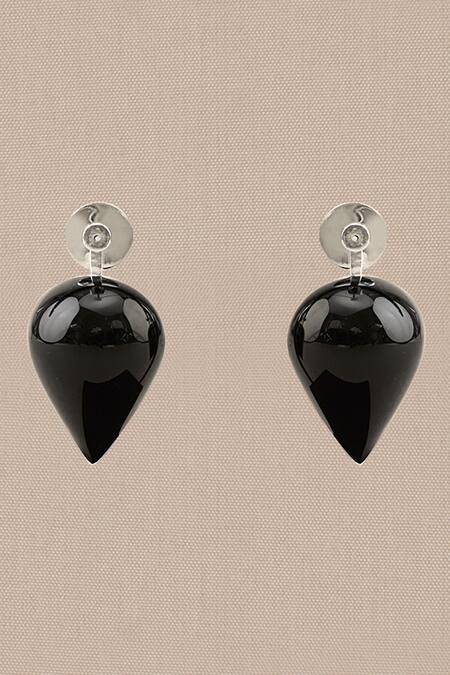 Buy Ampm Black Yarra Drop Earrings Buy_Ampm_Black Yarra Drop Earrings