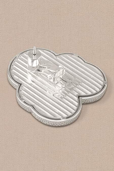 Shop Ampm Black Ismat Enameled Earrings Online at Aza Fashions Shop_Ampm_Black Ismat Enameled Earrings _Online_at_Aza_Fashions