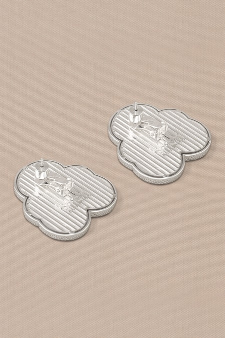 Ampm Black Ismat Enameled Earrings at Aza Fashions Ampm_Black Ismat Enameled Earrings _at_Aza_Fashions