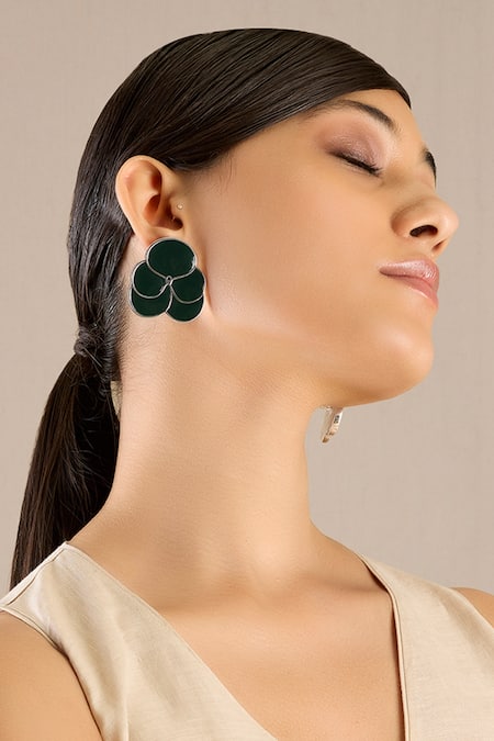 AMPM Ismat Enameled Stud Earrings 