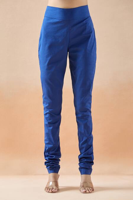 Buy Anamika Khanna Blue Cotton Zari, Embroidery Round Neck Floral Kurta Set Buy_Anamika Khanna_Blue Cotton Zari, Embroidery Round Neck Floral Kurta Set