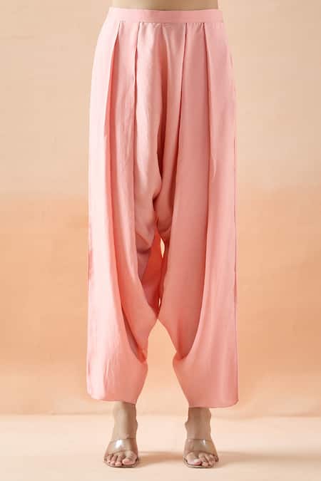 Buy Debyani + CO Ivory Silk Cut Work, Embroidery Split V-neck Floral Kurta And Dhoti Pant Set Buy_Debyani + CO_Ivory Silk Cut Work, Embroidery Split V-neck Floral Kurta And Dhoti Pant Set