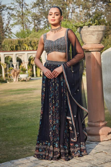 Bohame Aniyah Flower Print Lehenga Set 