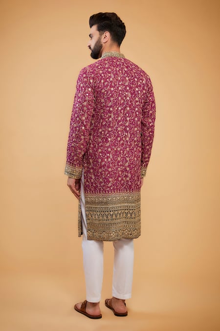 Kasbah Chikankari Zari Embroidered Kurta 
