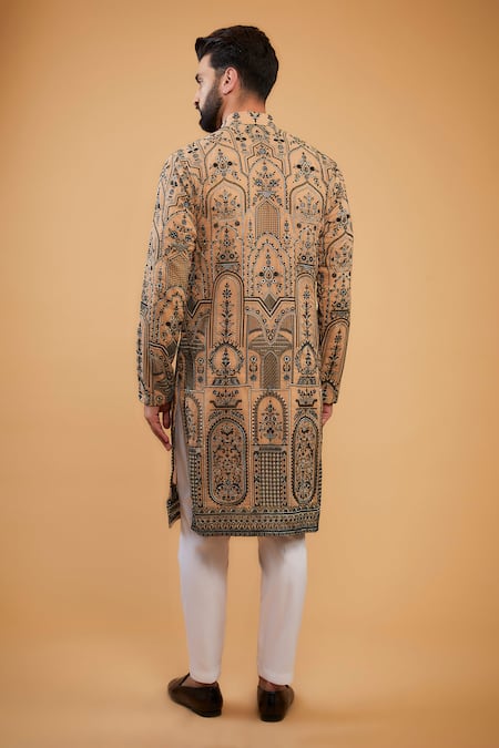 Kasbah Traditional Chikankari Embroidered Kurta 