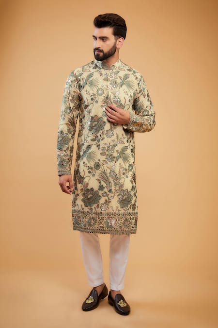 Kasbah Flora Fauna Embroidered Kurta 