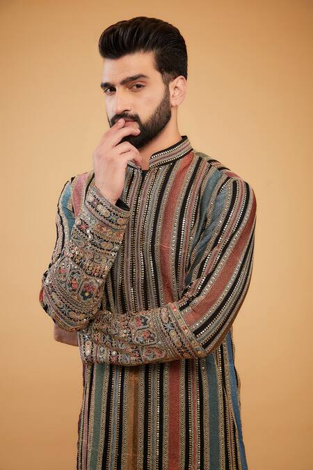 Buy Kasbah Multi Color Georgette Sequins, Zari Thread Work Chikankari Kurta Online at Aza Fashions Buy_Kasbah_Multi Color Georgette Sequins, Zari Thread Work Chikankari Kurta _Online_at_Aza_Fashions