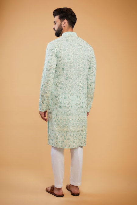 Kasbah Chikankari Floral Embroidered Kurta
