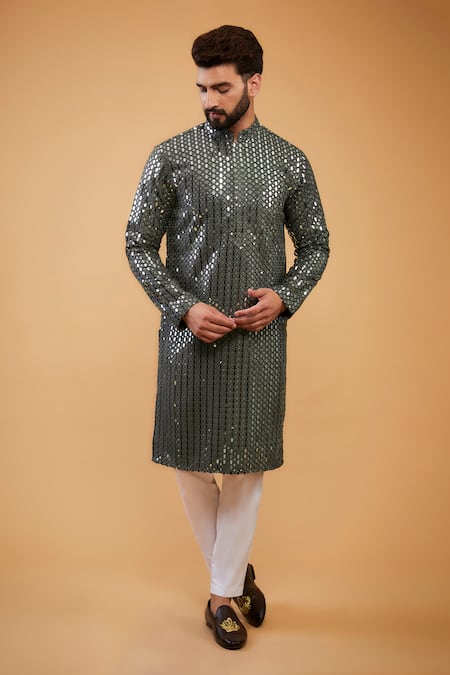 Kasbah Mirror Embroidered Classic Kurta 