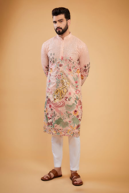 Kasbah Flora & Fauna Embroidered Classic Kurta 