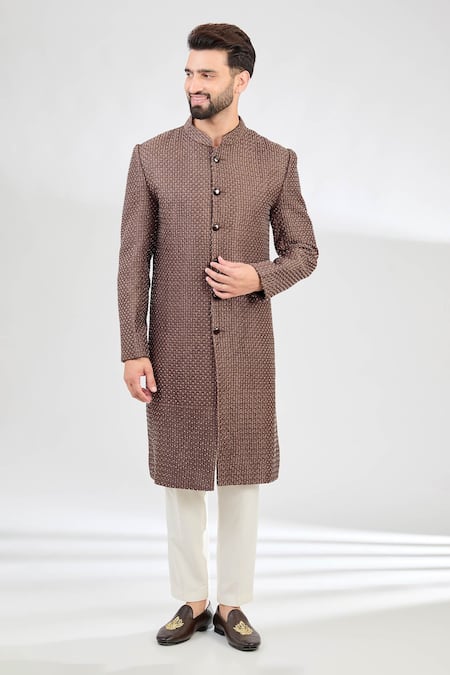 Kasbah Cutdana Jaal Embroidered Sherwani 