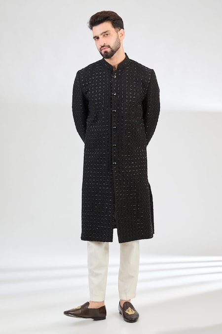 Kasbah Florin Jaal Cutdana Embroidered Sherwani 