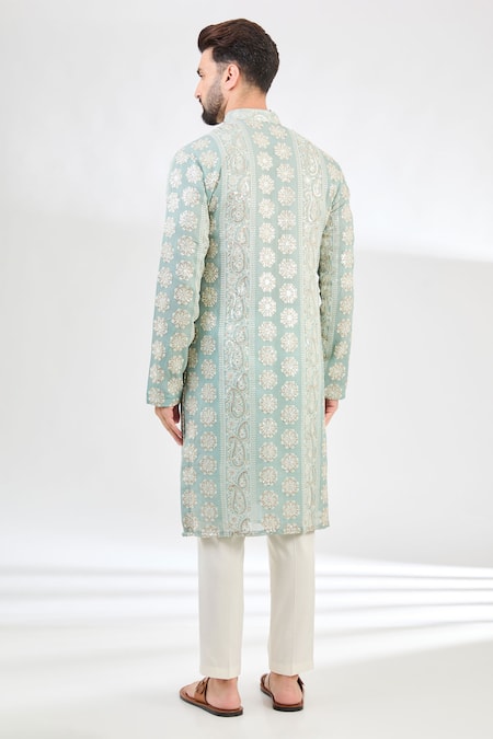 Kasbah Paisley Blossom Chikankari Embroidered Kurta