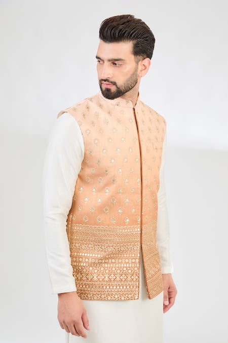 Kasbah Zari Embroidered Nehru Jacket 