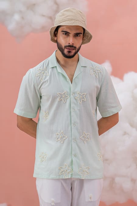 Runit Gupta Summer Star Embroidered Shirt 