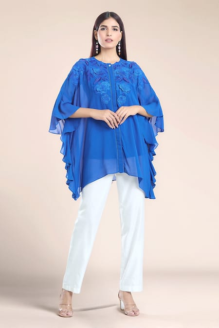 Namrata Joshipura Dahlia Floral Embroidered Kaftan Top 