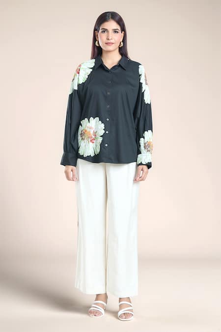 Rahul Mishra Carnation Embroidered Shirt 