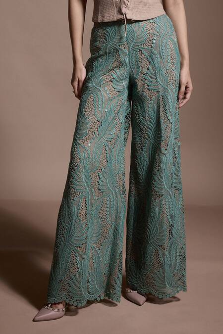 Dash And Dot Grey Polyester Sequins Applique Work Pant Online at Aza Fashions Dash And Dot_Grey Polyester Sequins Applique Work Pant _Online_at_Aza_Fashions