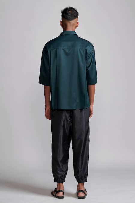 Dash And Dot Plain Box Pleated Shirt 