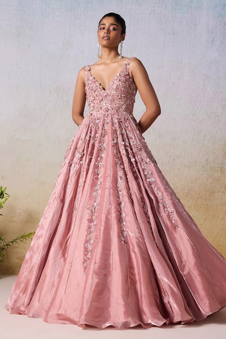 Mirroir Floral 3D Embellished Gown 