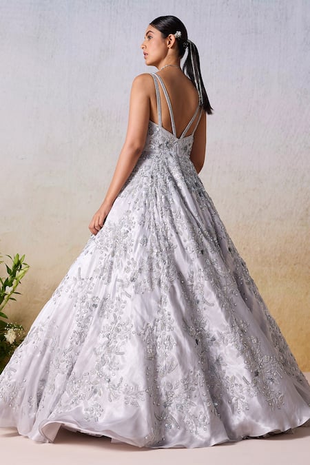 Mirroir Blossom Vine Sequin Embellished Strappy Gown 