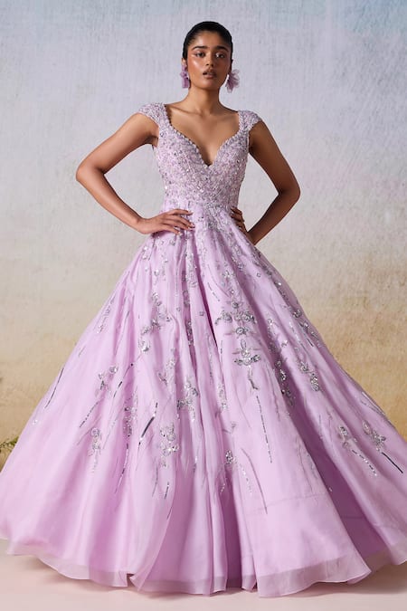 Mirroir Blossom Sequin Embellished Gown 