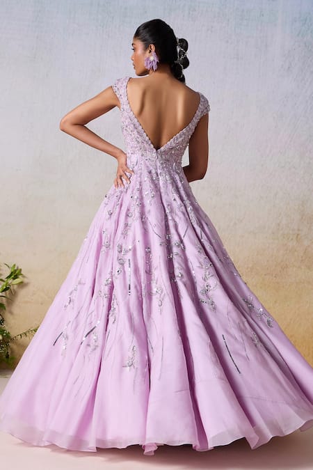 Mirroir Blossom Sequin Embellished Gown 