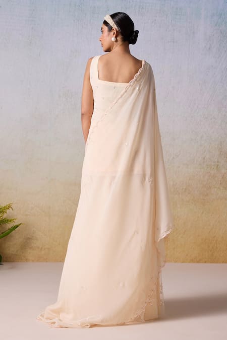 Mirroir Sequin 3D Floral Embroidered Kurta Sharara Set 