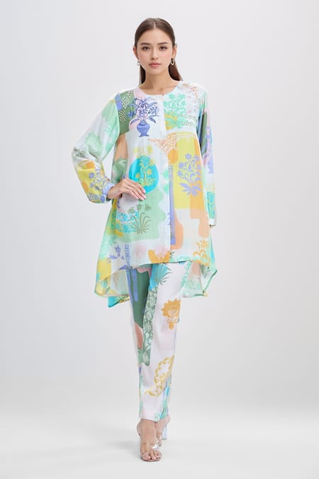 Pankaj & Nidhi Arch Floral Pattern Tunic 