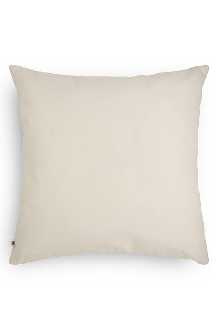 Onset Homes_Cream Front 51% Linen, 49% Ananya Textured Pattern Cushion Cover - Set Of 2_Online_at_Aza_Fashions