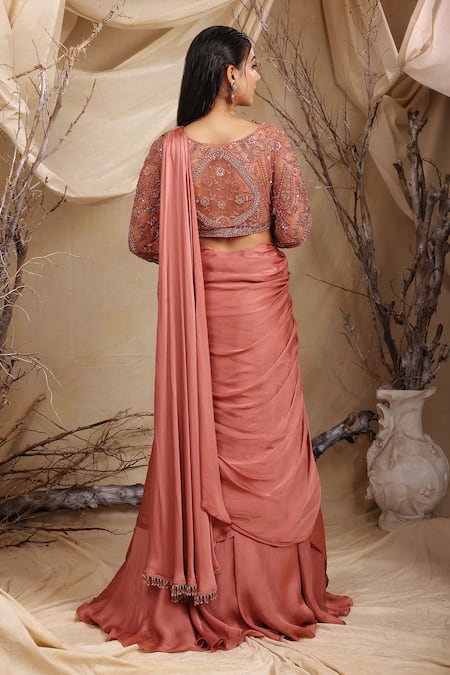 Lasha Layered Lehenga & Florin Embroidered Blouse Set 